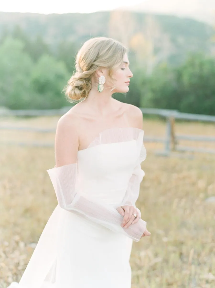 2021 Simple Tulle Wedding Dresses, Outdoor Popular Wedding Dresses