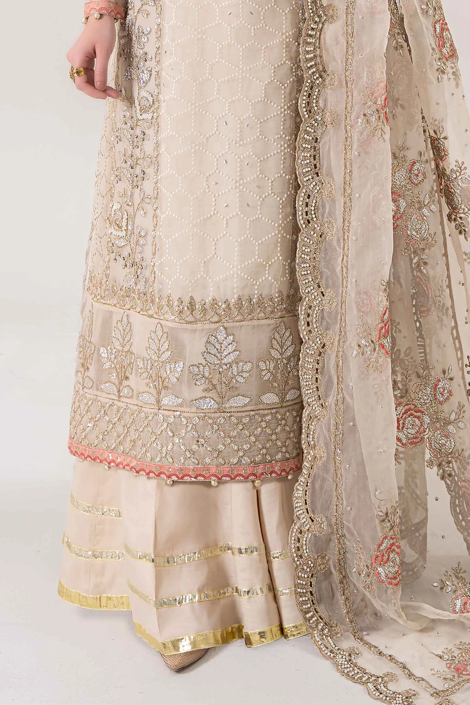 3 Piece Embroidered Organza Suit | BDS-2805