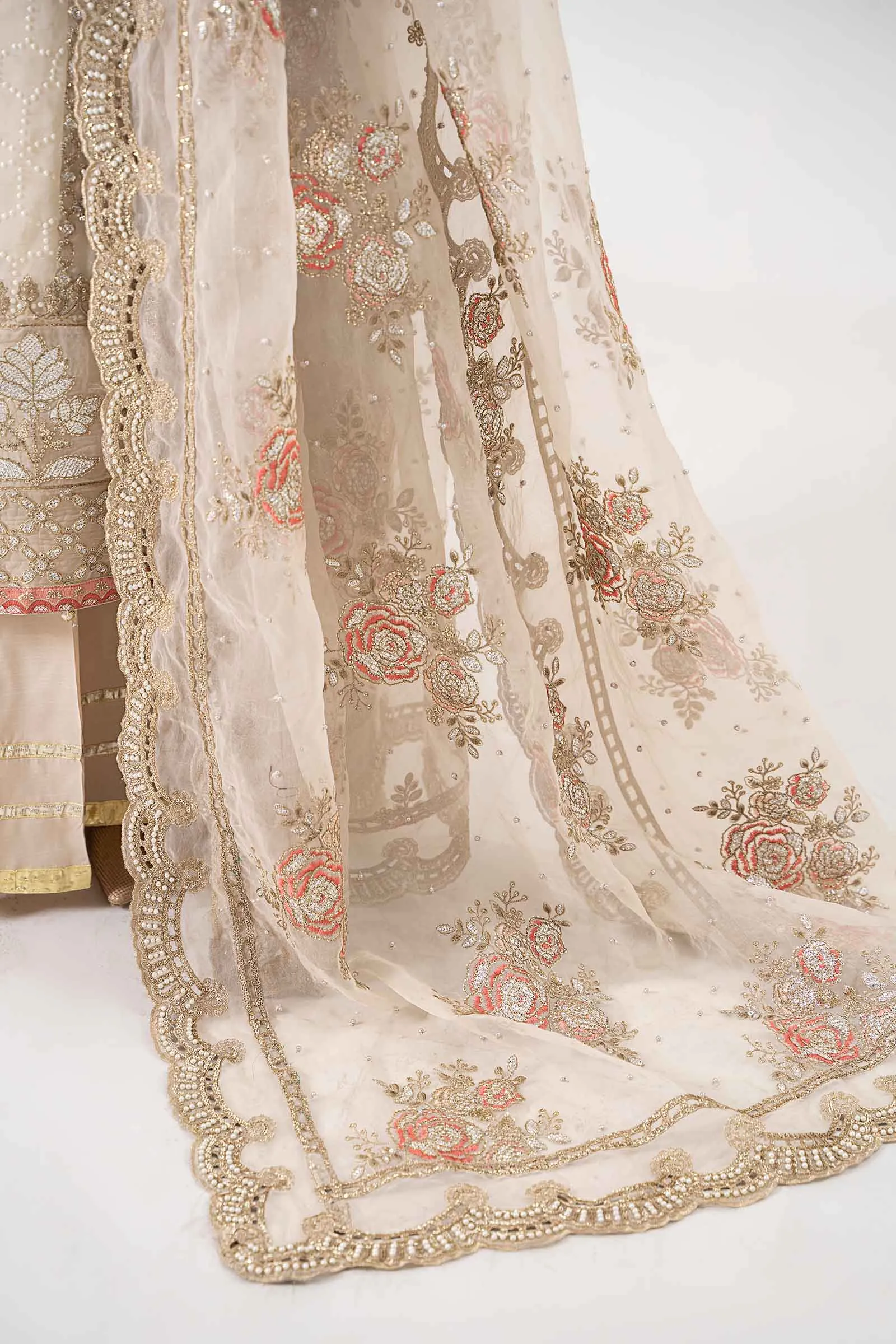 3 Piece Embroidered Organza Suit | BDS-2805