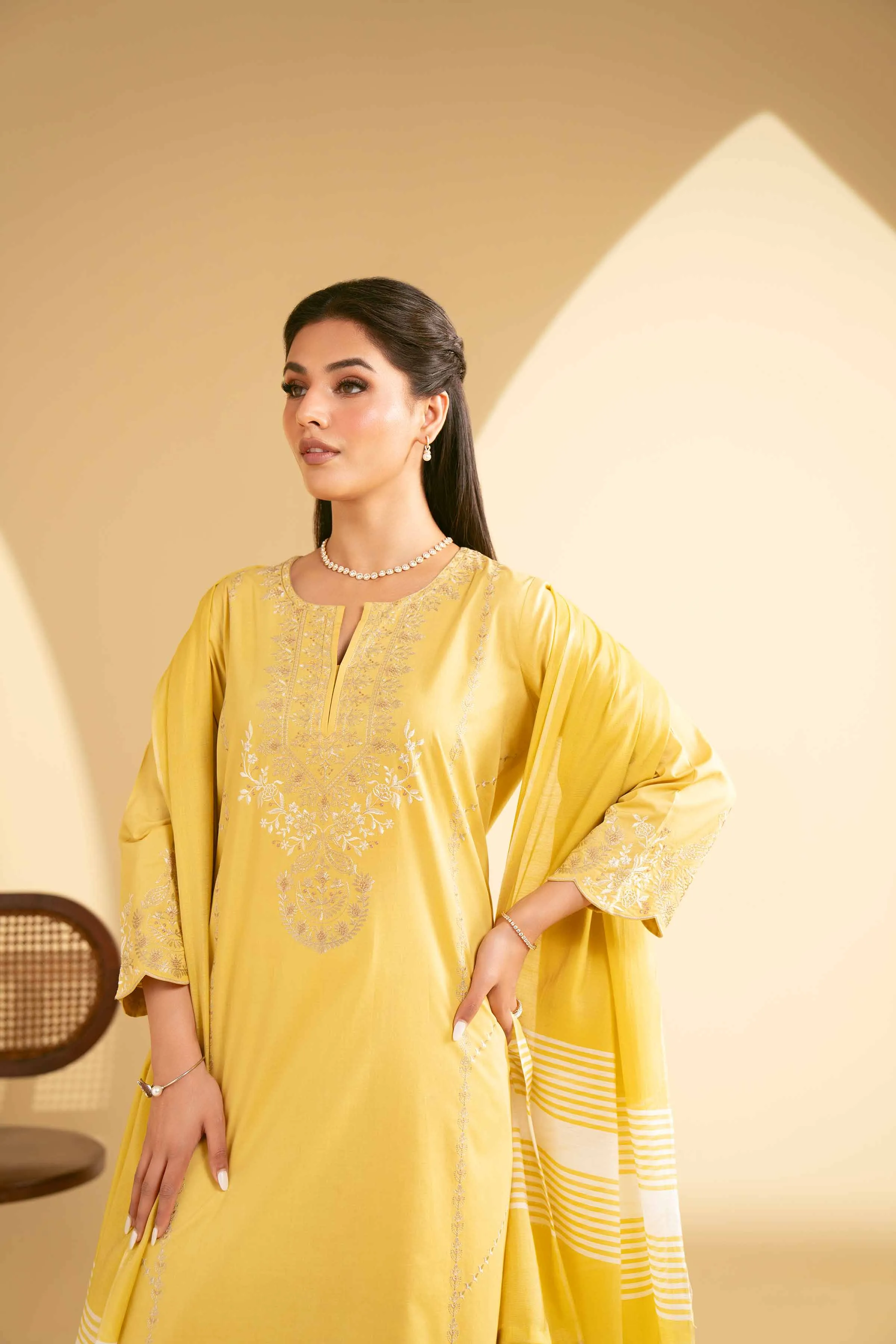 3 Piece - Embroidered Suit - KFE25-62