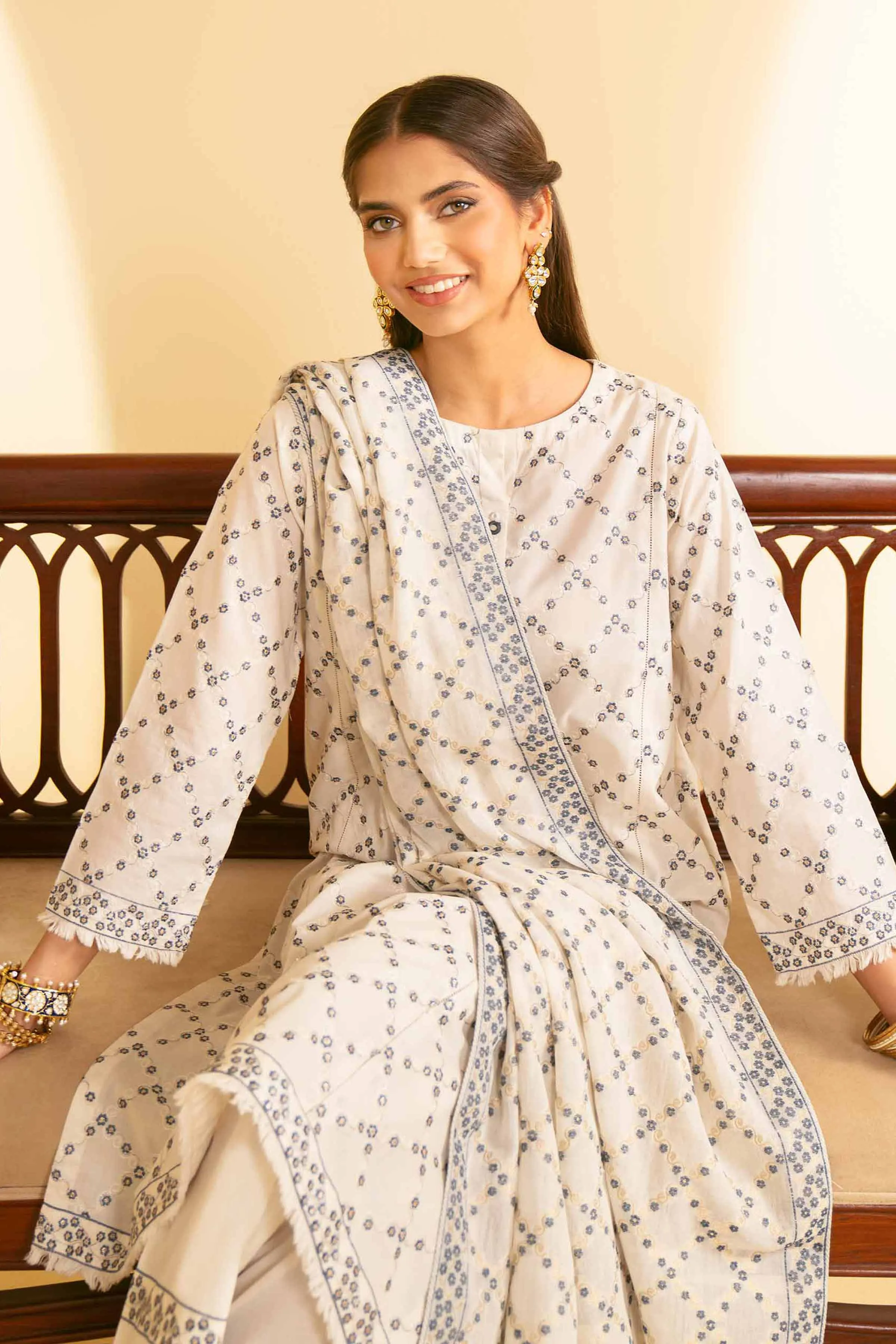 3 Piece - Embroidered Suit - KFE25-90