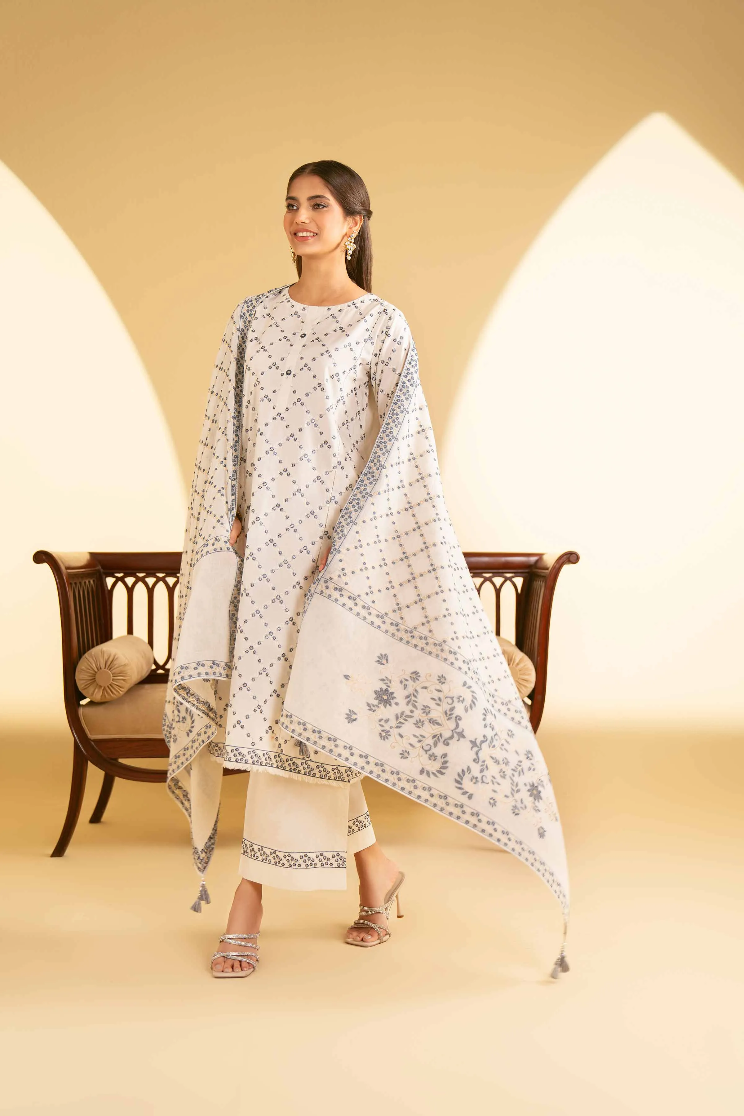 3 Piece - Embroidered Suit - KFE25-90
