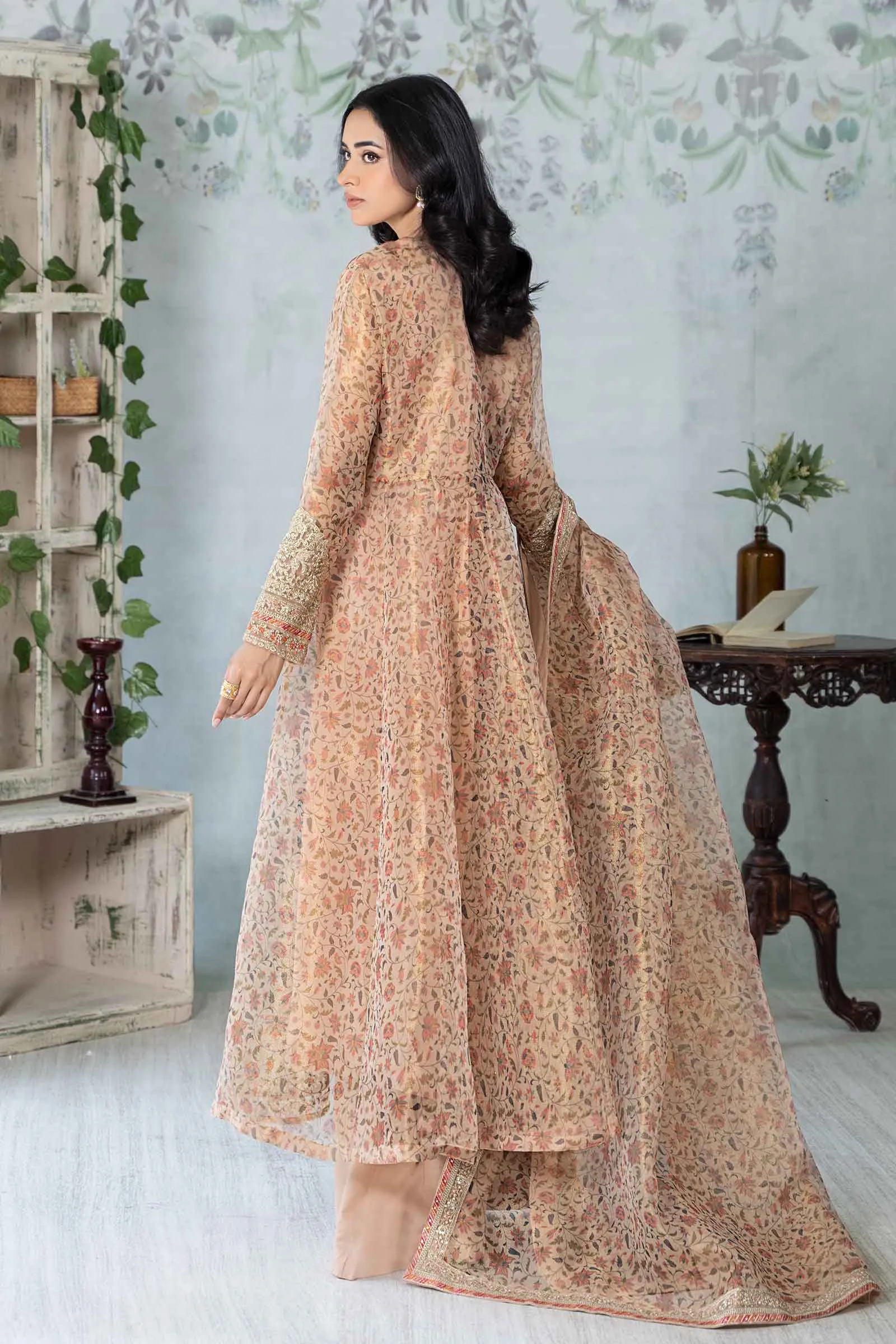3 Piece Printed Cotton Net Suit | DW-EA24-75