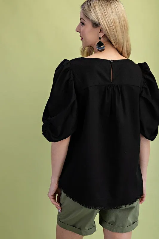 A Wonderful Day Linen Top