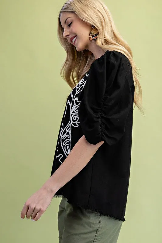 A Wonderful Day Linen Top