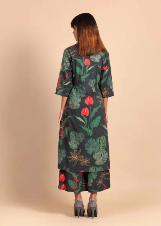 Anthurium Print Kurta Set
