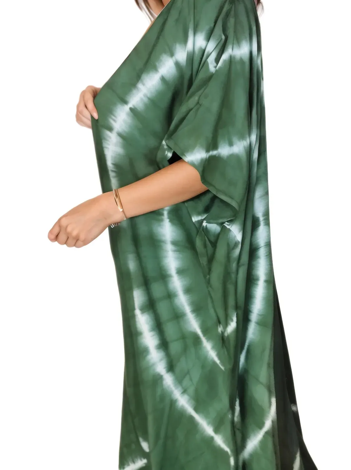 Antiqued Green Boho Tie-Dye Cardigan | Cozy & Chic