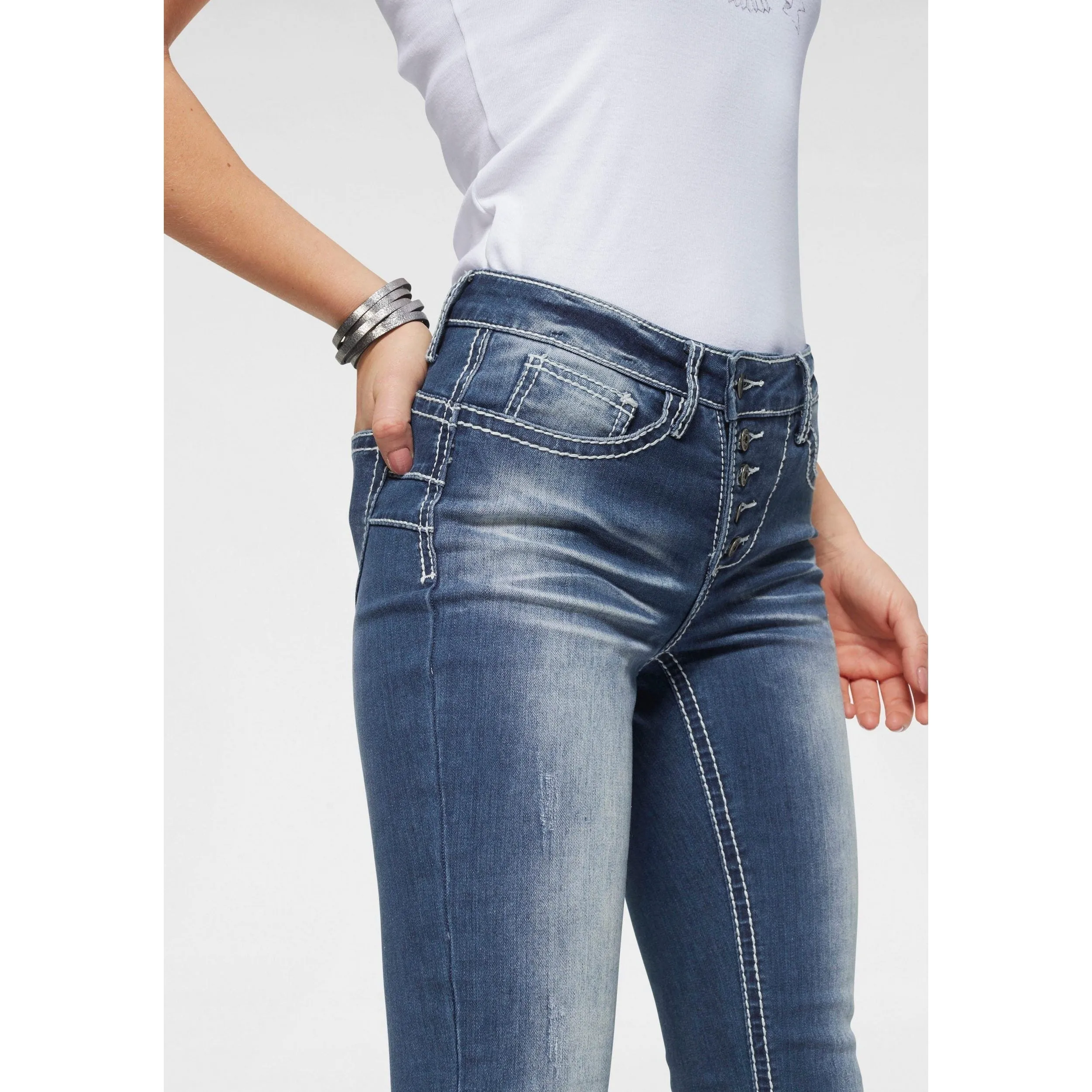 Arizona Blue Worn Slim Fit Jeans