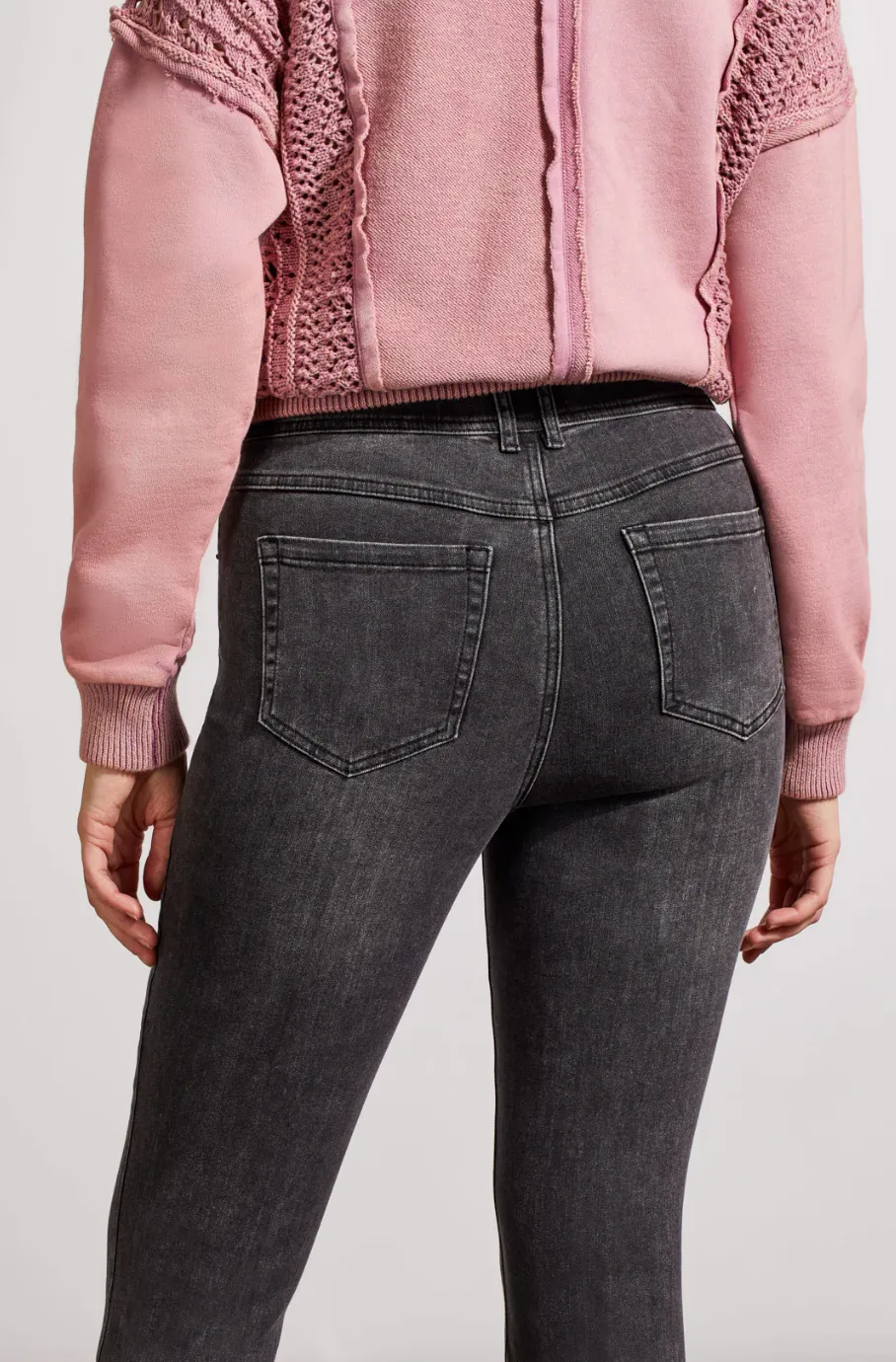 Audrey Icon Pull-On Ankle Skinny Jeans (Stone Black)