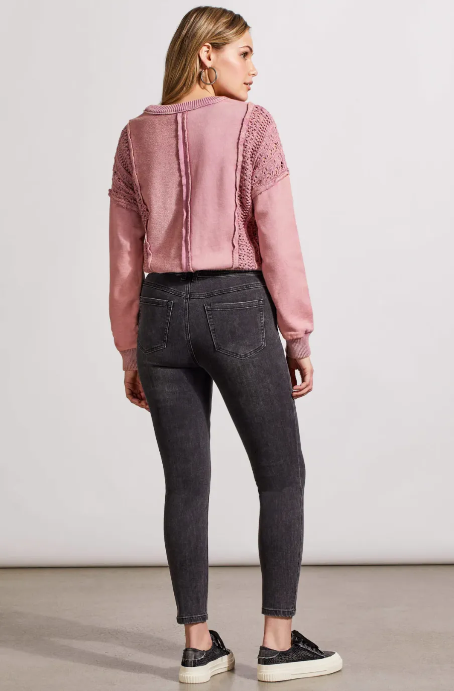 Audrey Icon Pull-On Ankle Skinny Jeans (Stone Black)