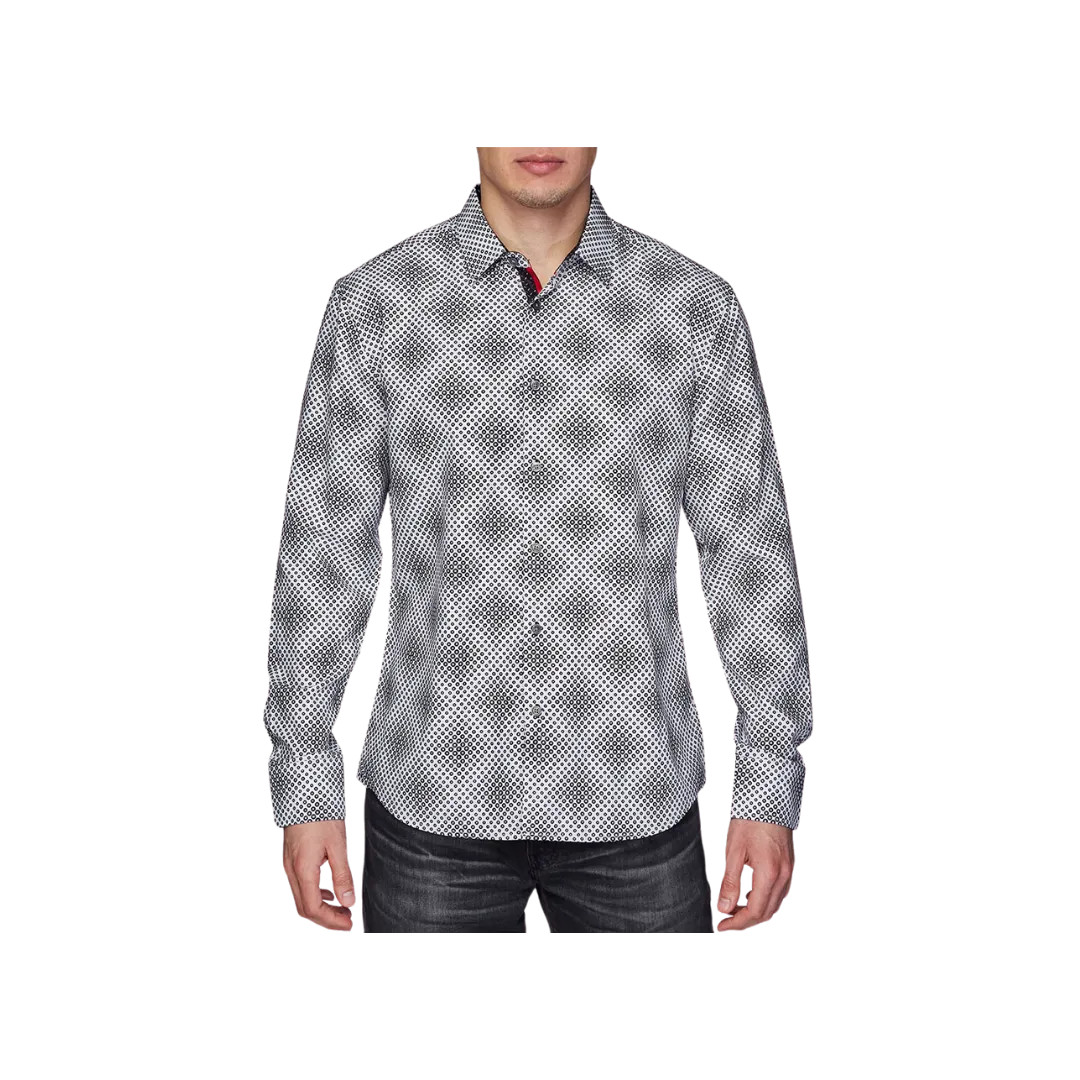 Avalon Men’s Long-Sleeve Grey Satin Shirt