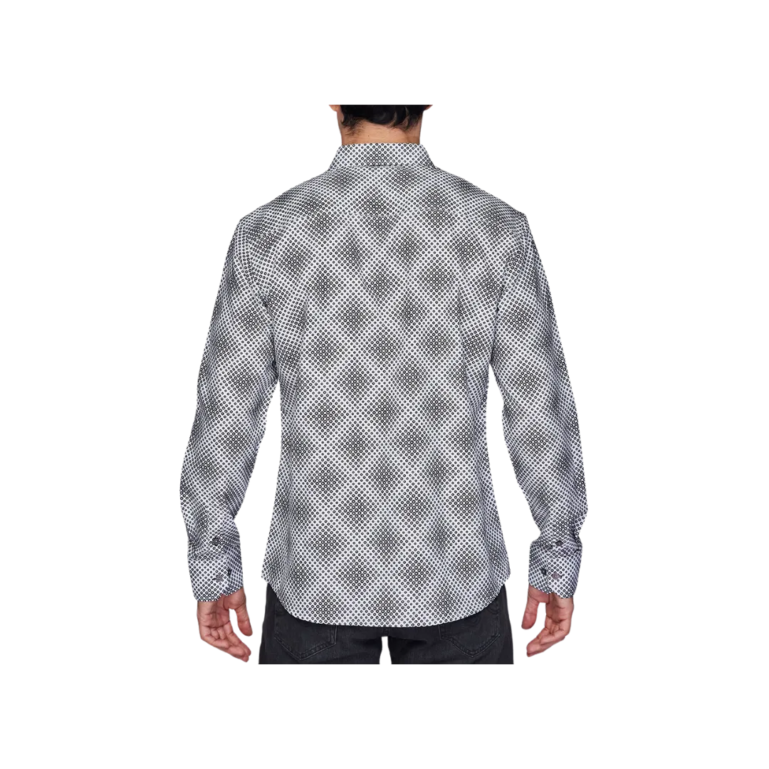 Avalon Men’s Long-Sleeve Grey Satin Shirt