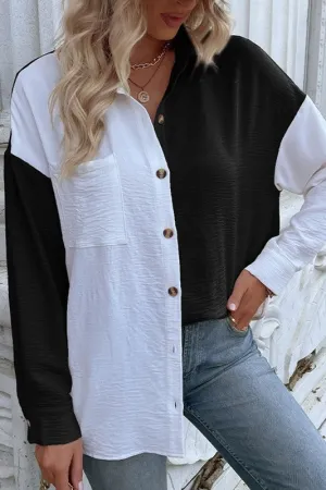 Big Plans Colorblock  Blouse