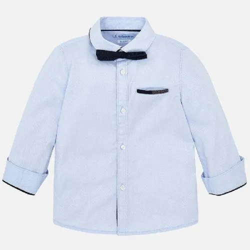 Blue shirt & bow tie