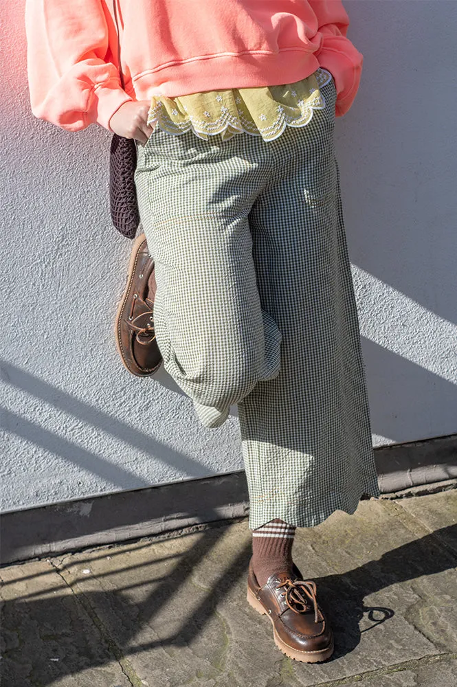 Bonté Aide Green Gingham Trousers