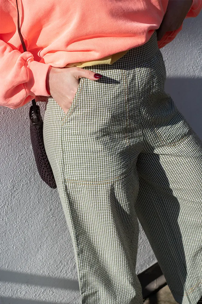 Bonté Aide Green Gingham Trousers
