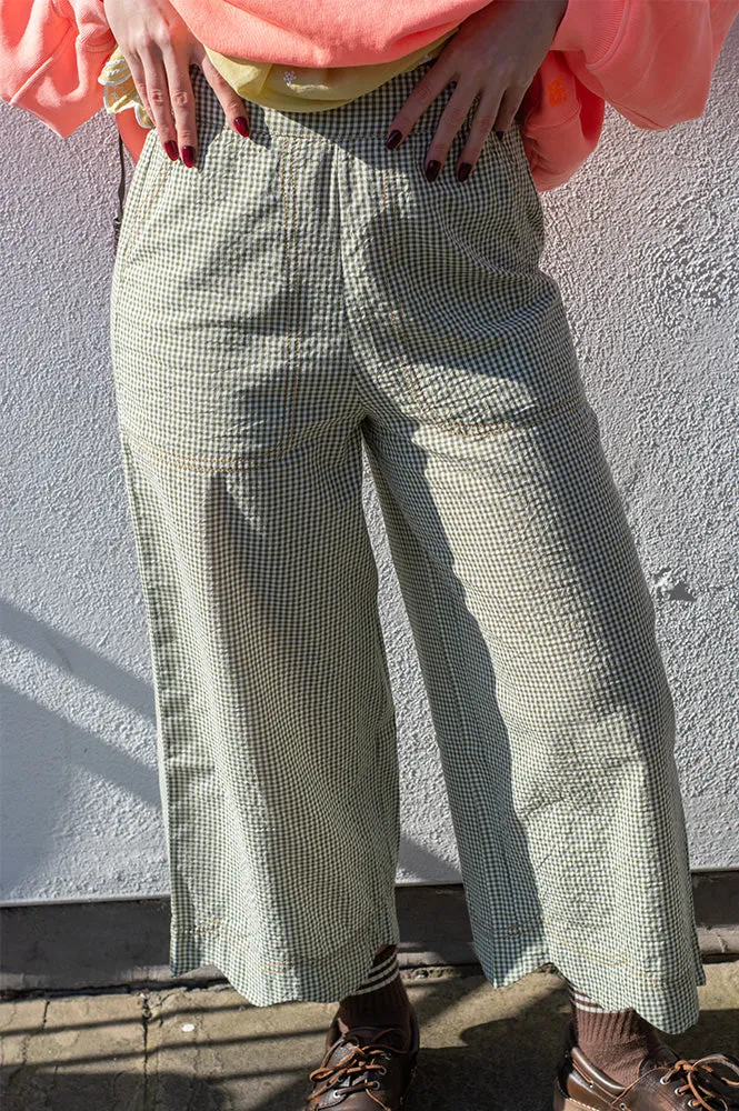 Bonté Aide Green Gingham Trousers