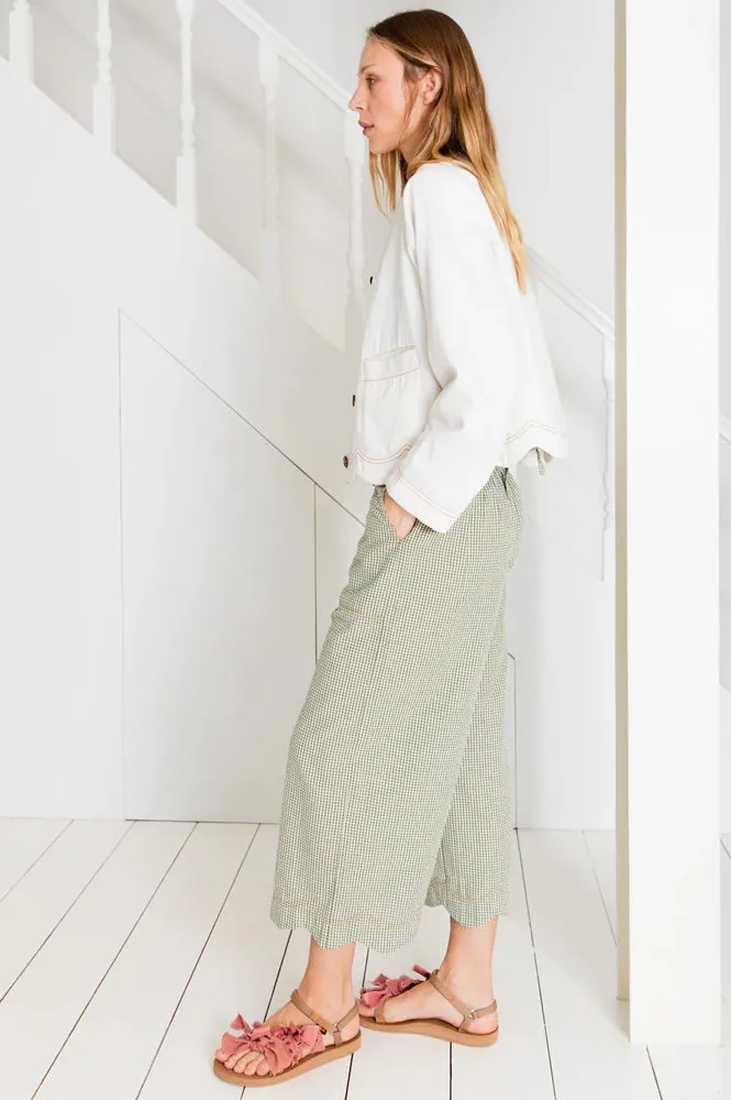 Bonté Aide Green Gingham Trousers