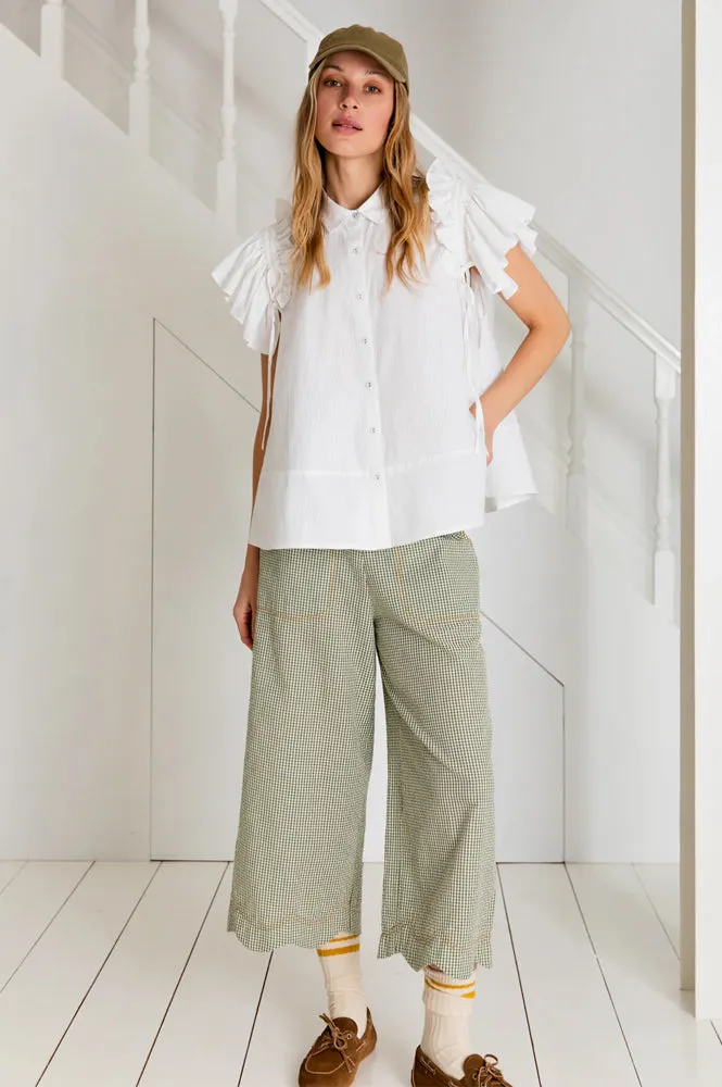 Bonté Aide Green Gingham Trousers