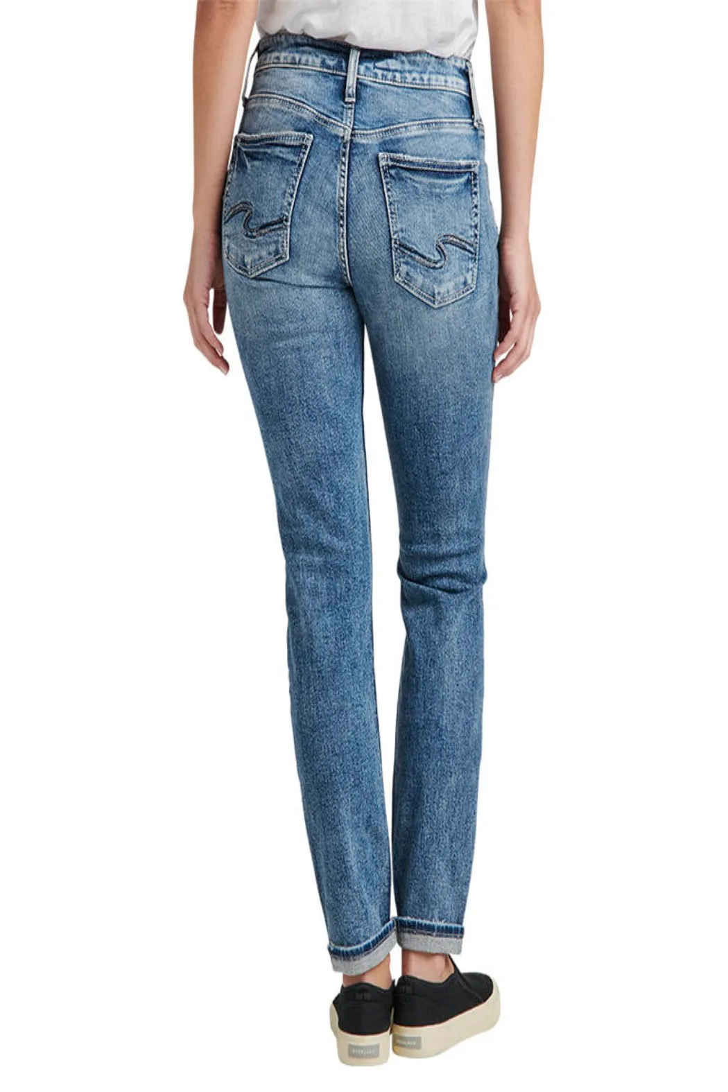 Boyfriend Mid Rise Slim Leg Jean