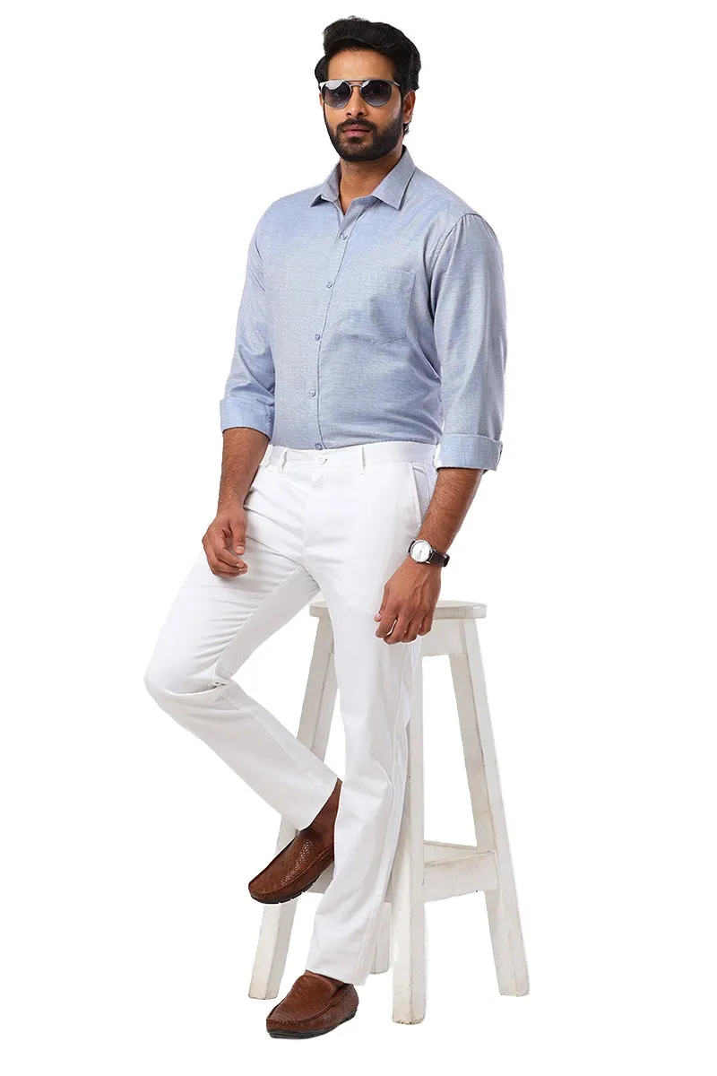 Cardiff - Blue Formal Shirt For Men | Ariser