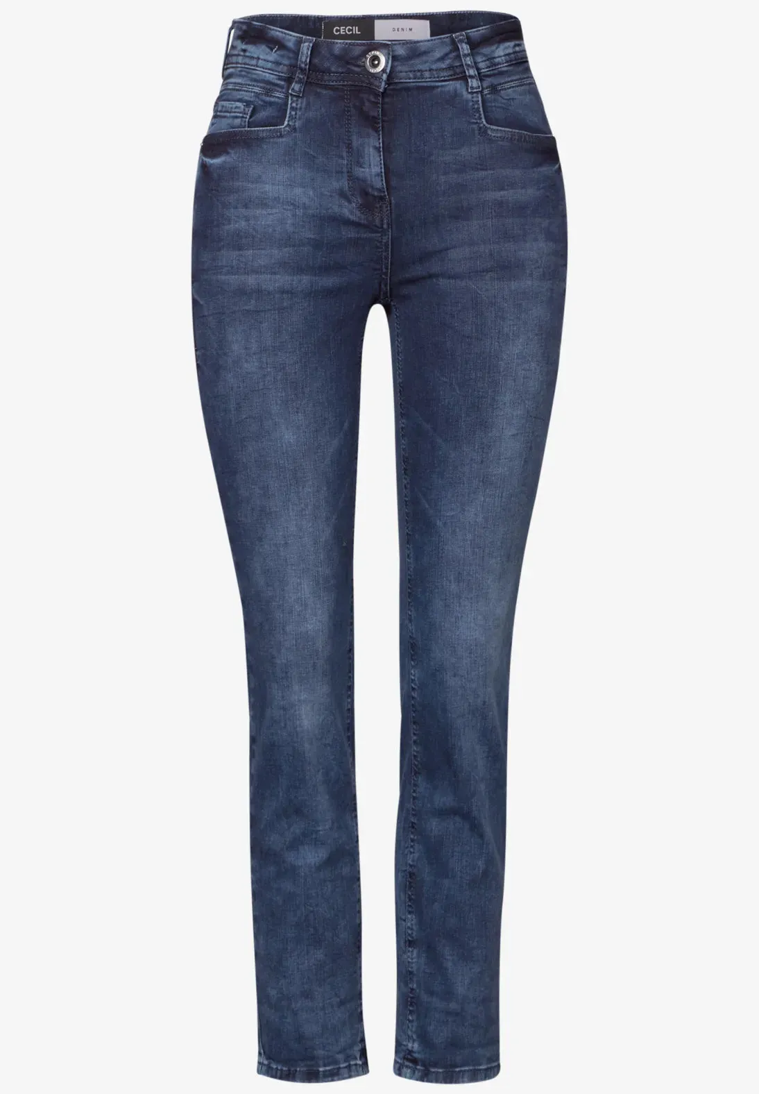 Cecil Toronto Straight Dark Blue Turnup