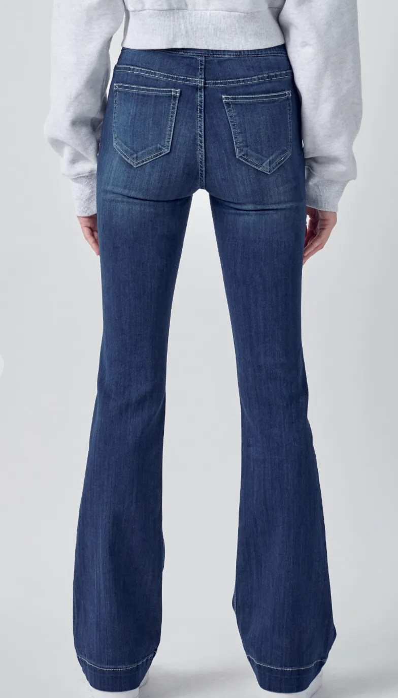 Cello Dark Wash Flared Jegging