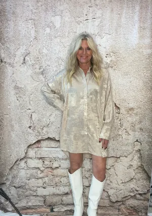 Champagne Shirt Dress