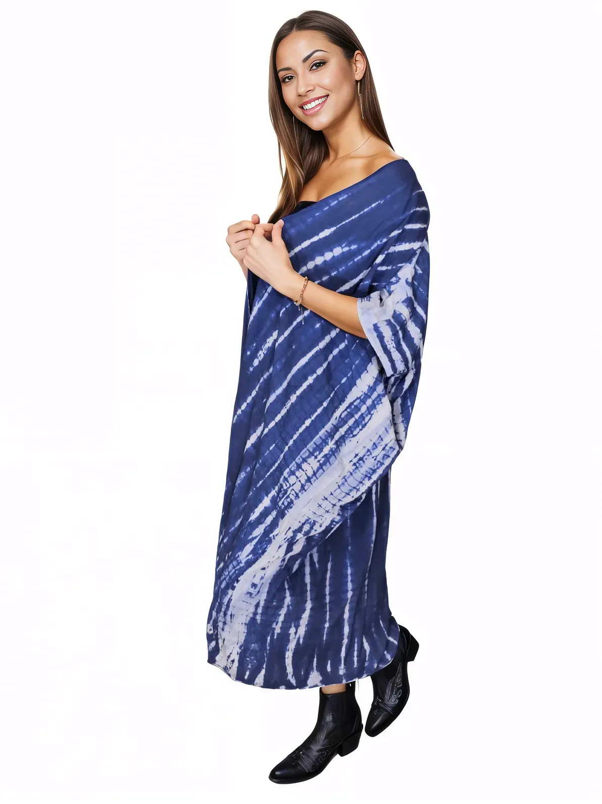 Cobalt Blue Boho Tie-Dye Cardigan | Cozy & Chic