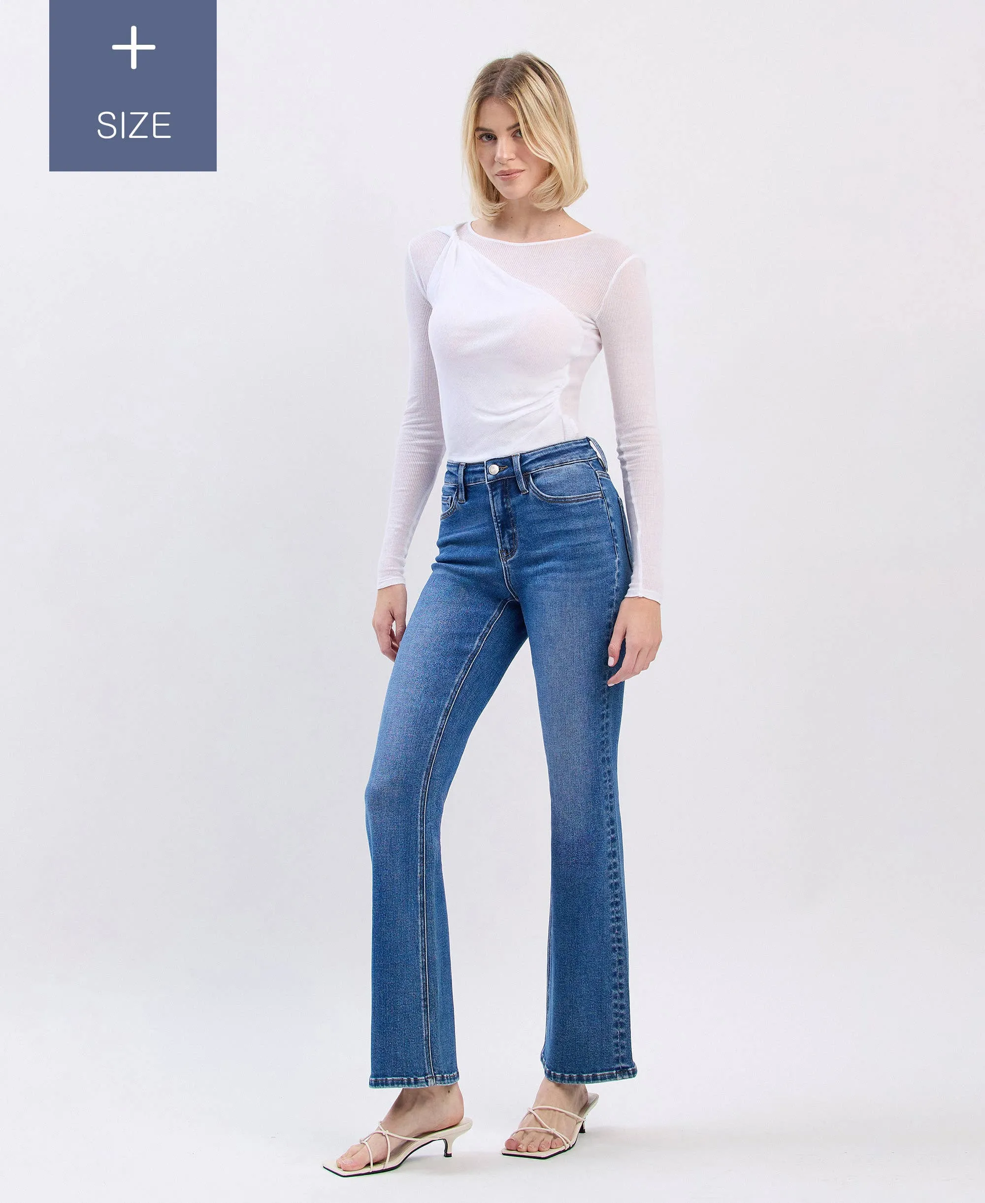 Curvy Lovervet Tummy Control High Rise Bootcut Jean