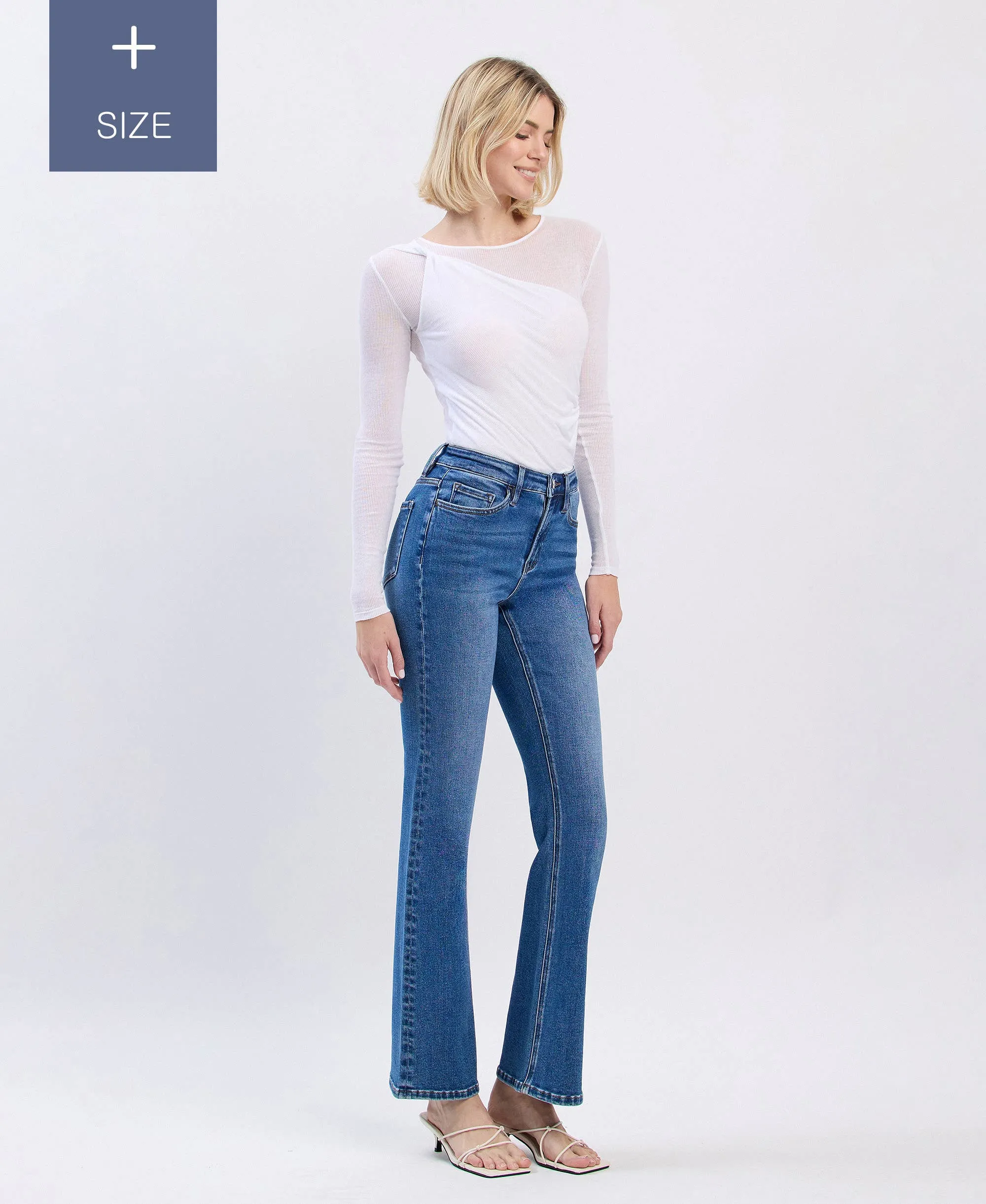 Curvy Lovervet Tummy Control High Rise Bootcut Jean
