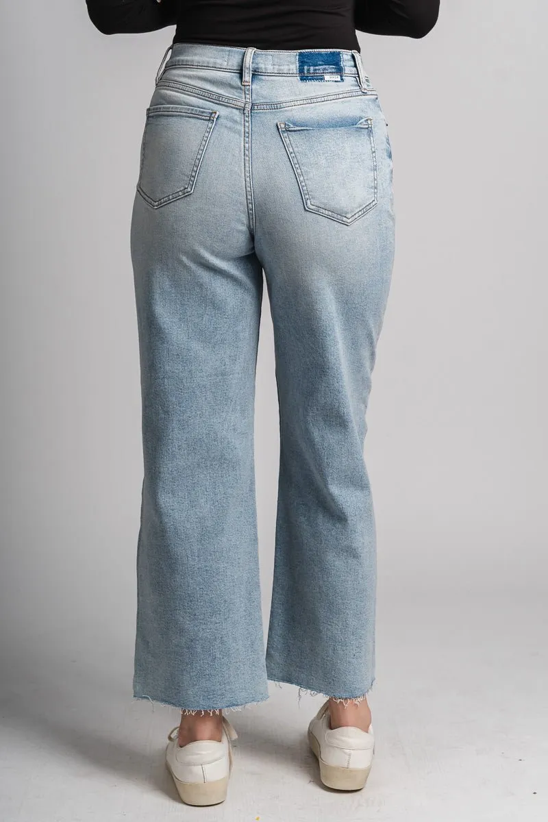 Daze Pleaser high rise wide ankle jeans miracle