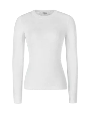 Fendi Brush Long Sleeve Knit Top