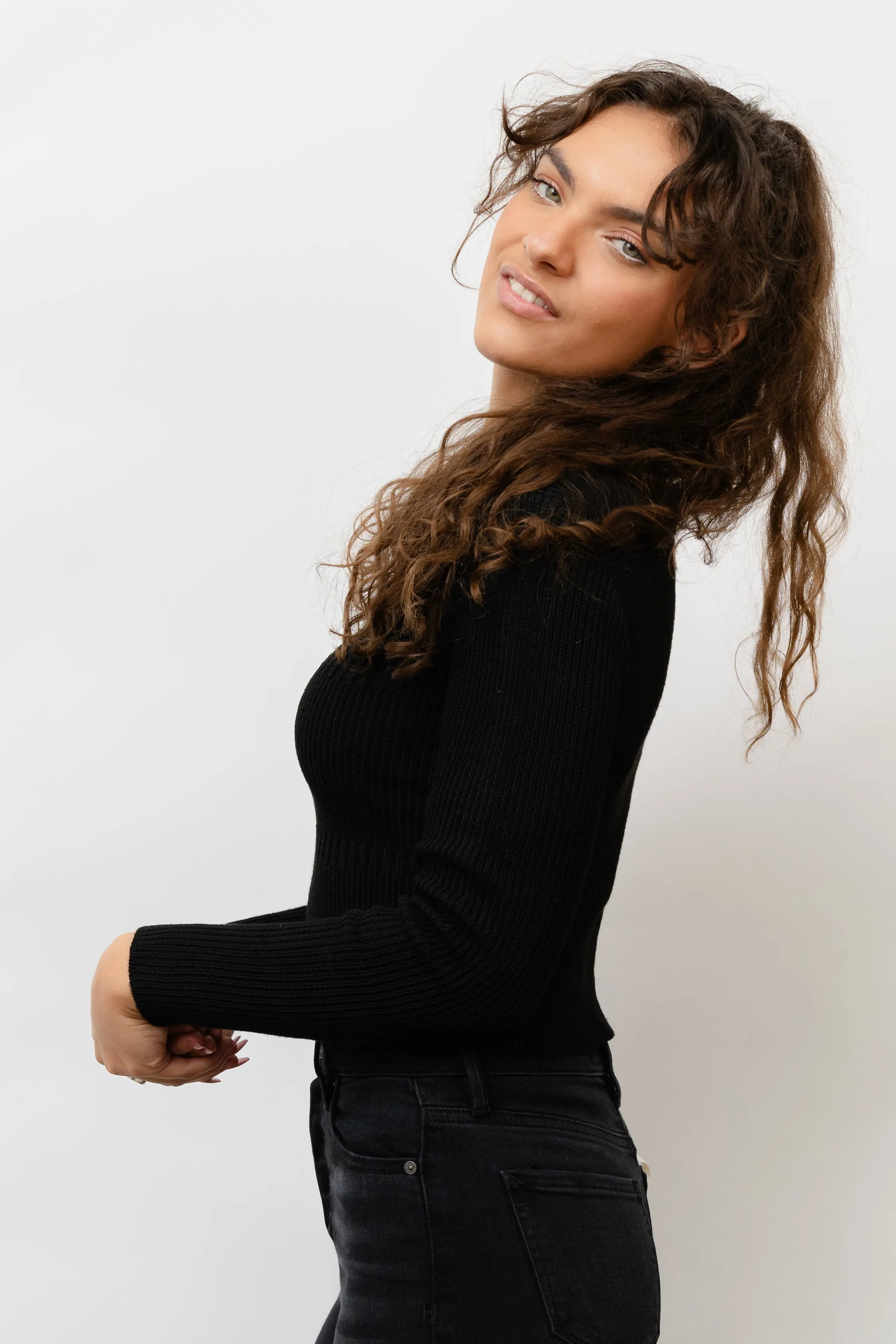 Fitted Square Neck Sweater