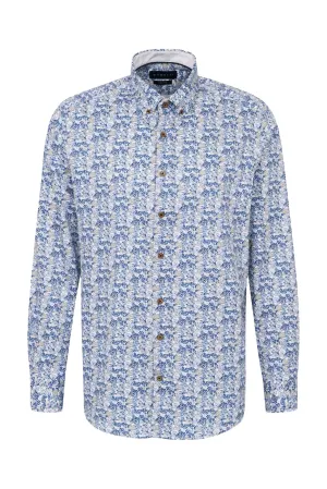 Floral Long Sleeve Shirt - Navy