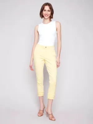 Frayed Hem Ankle Jeans