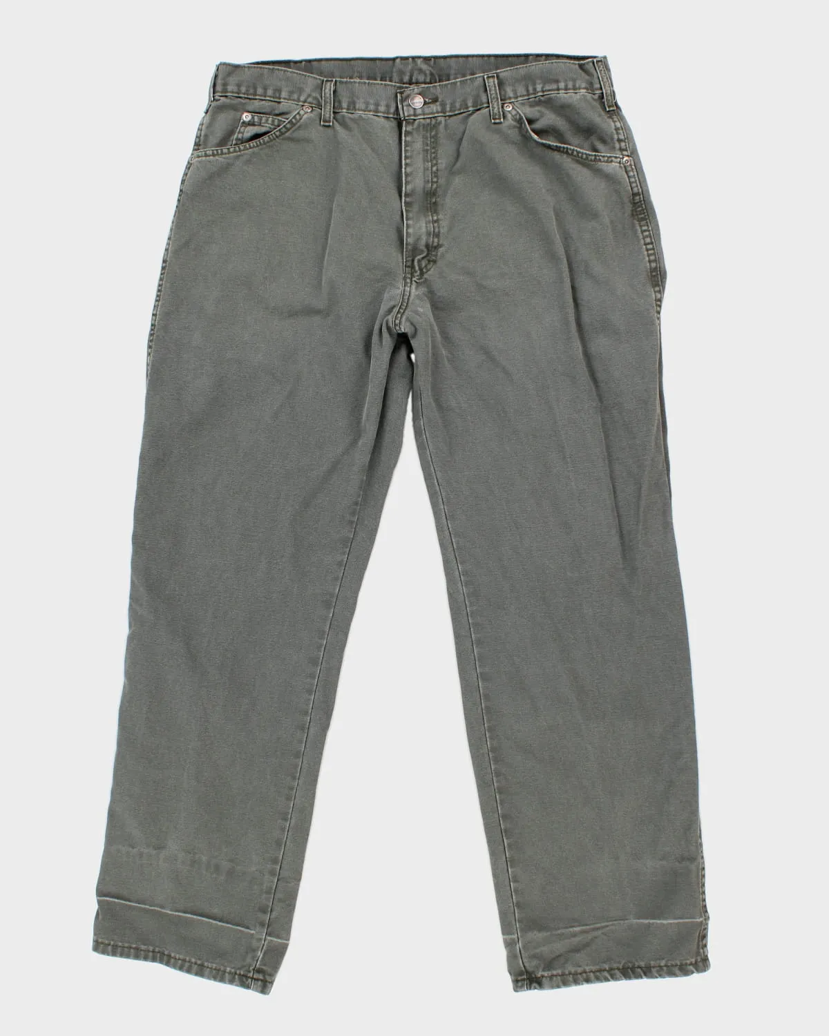 Genuine Dickies Relaxed Fit Green Carpenter Trousers - W38 L30