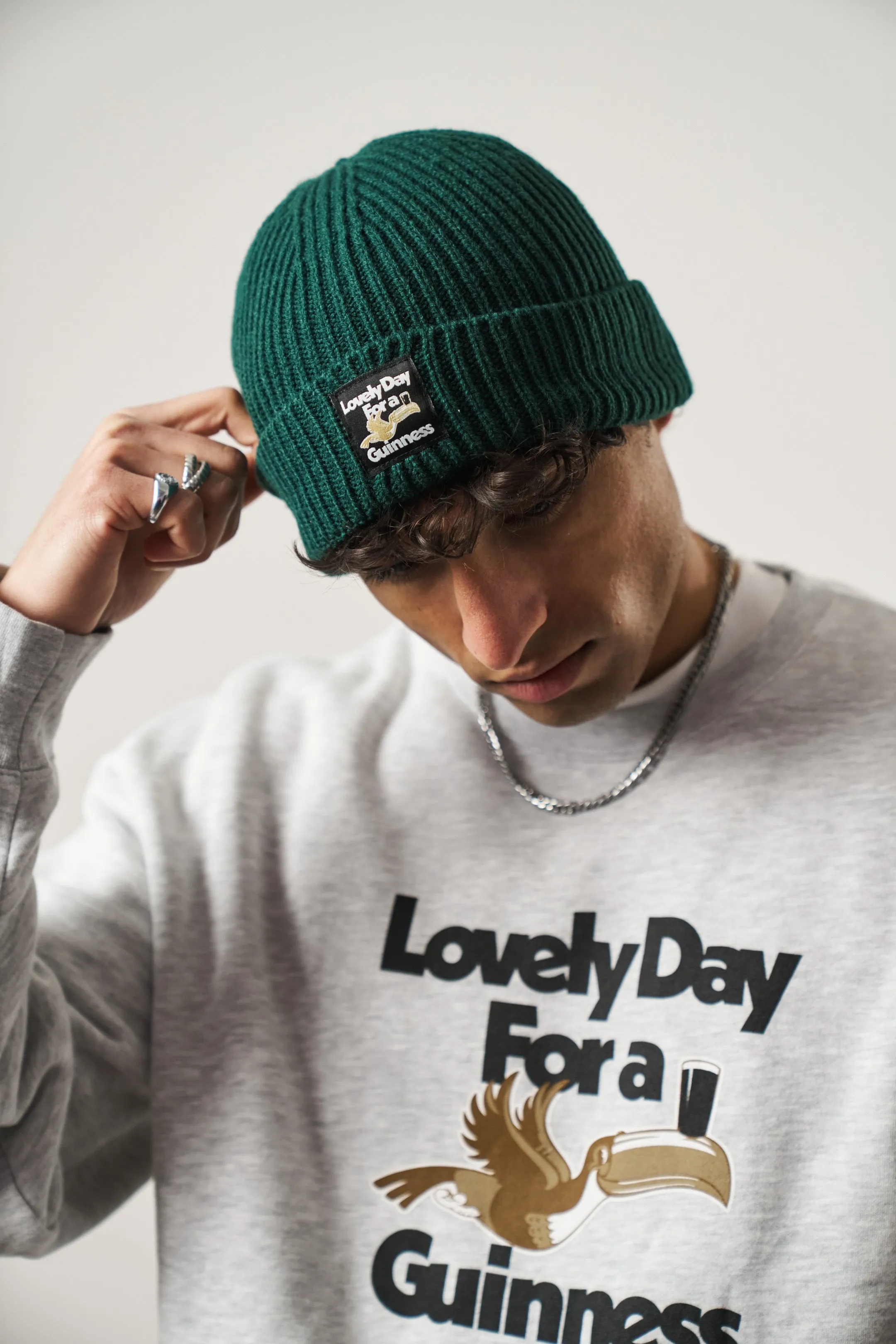 Guinness x UN:IK Ribbed Beanie - Forest Green