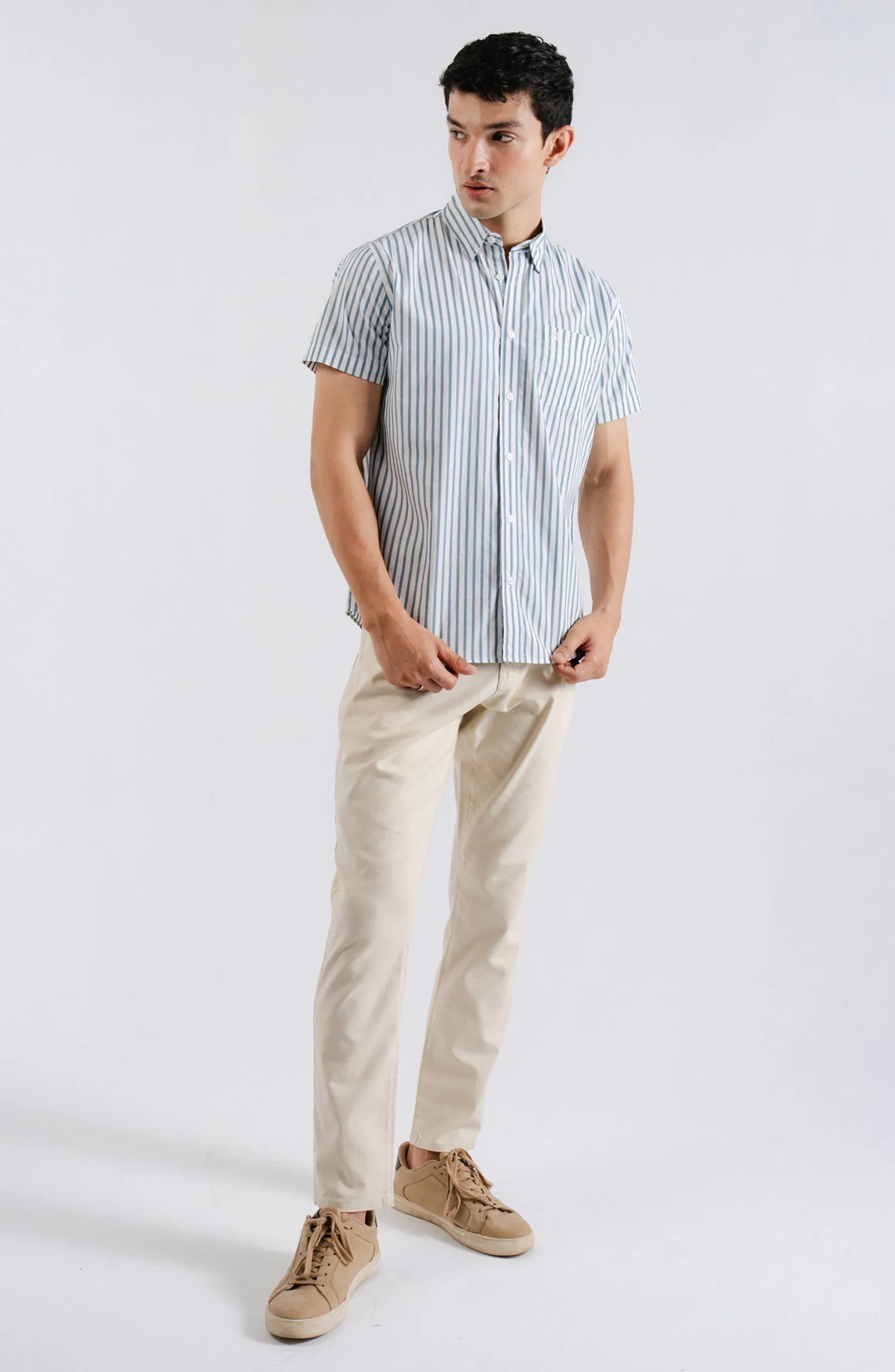 Half Sleeves Yarn Dyed Shirt