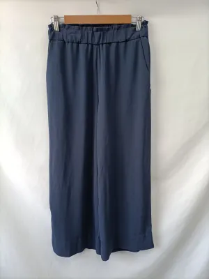 H&M. Pantaln culotte azul T.36