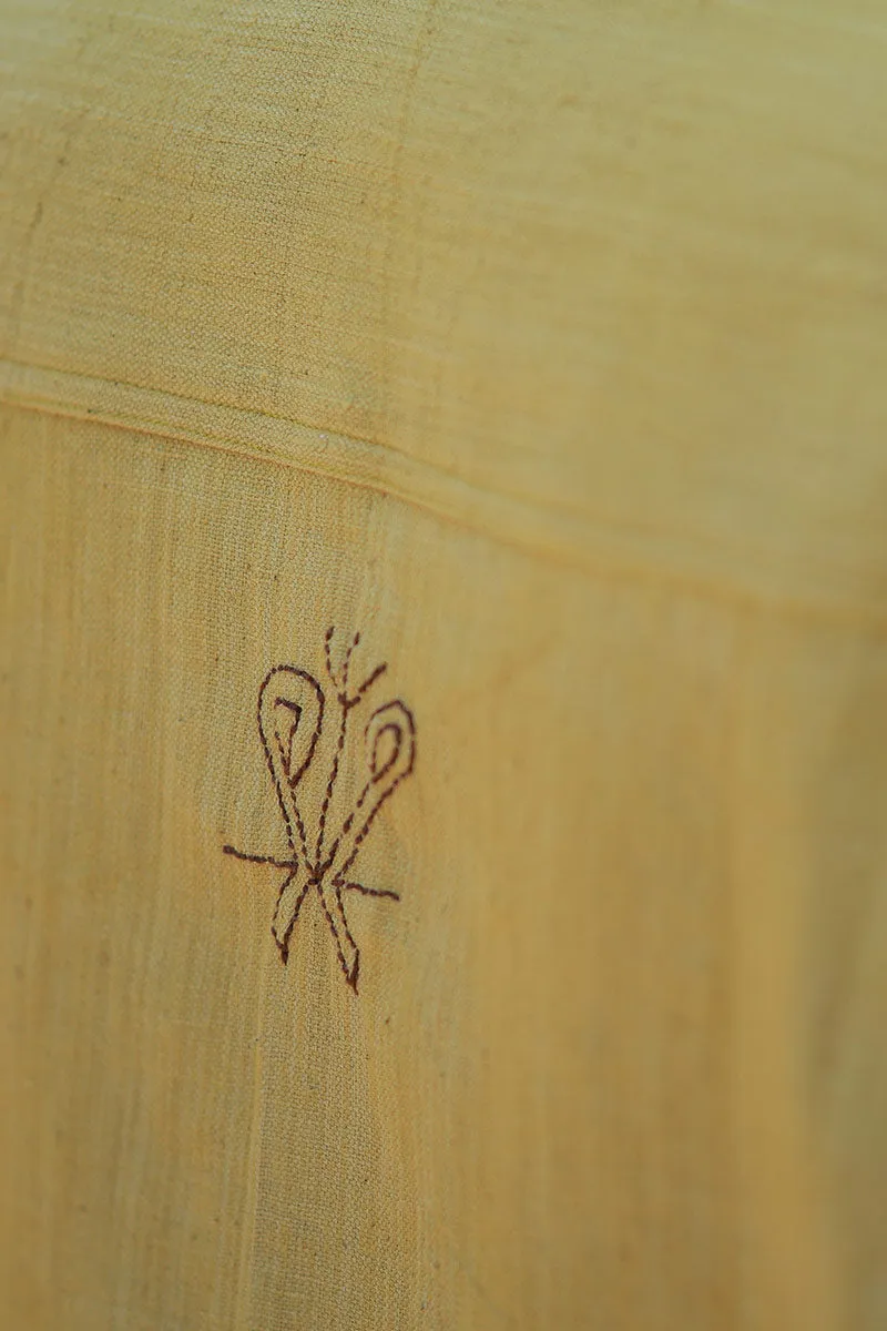 Handcrafted Yellow Kala Cotton Shirt – Naturally Dyed & Hand-Stitched