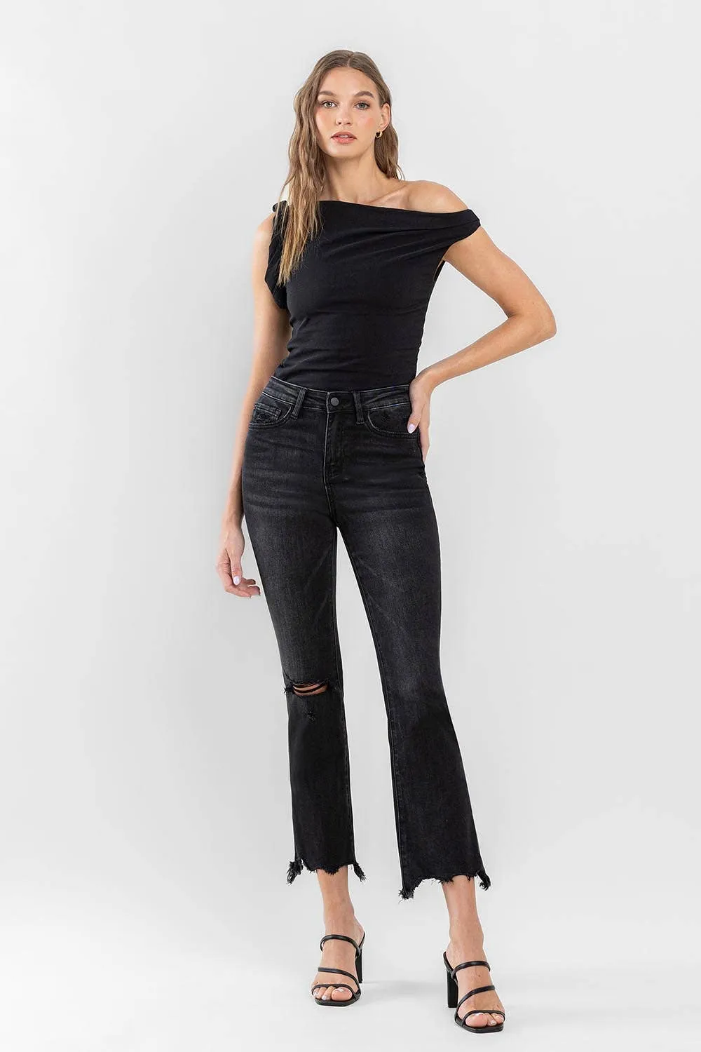 HIGH RISE ANKLE BOOTCUT JEANS F4927: FLAWLESSLY / 31