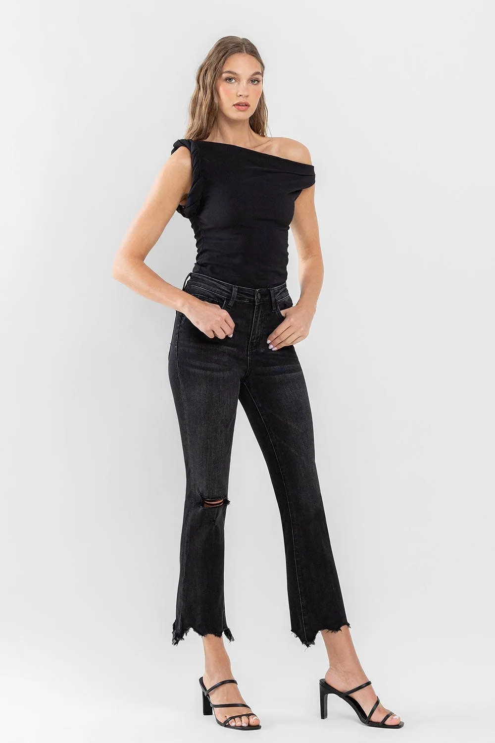 HIGH RISE ANKLE BOOTCUT JEANS F4927: FLAWLESSLY / 31