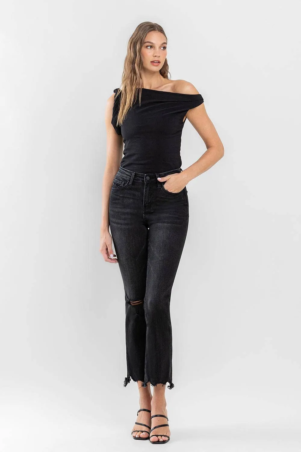 HIGH RISE ANKLE BOOTCUT JEANS F4927: FLAWLESSLY / 31