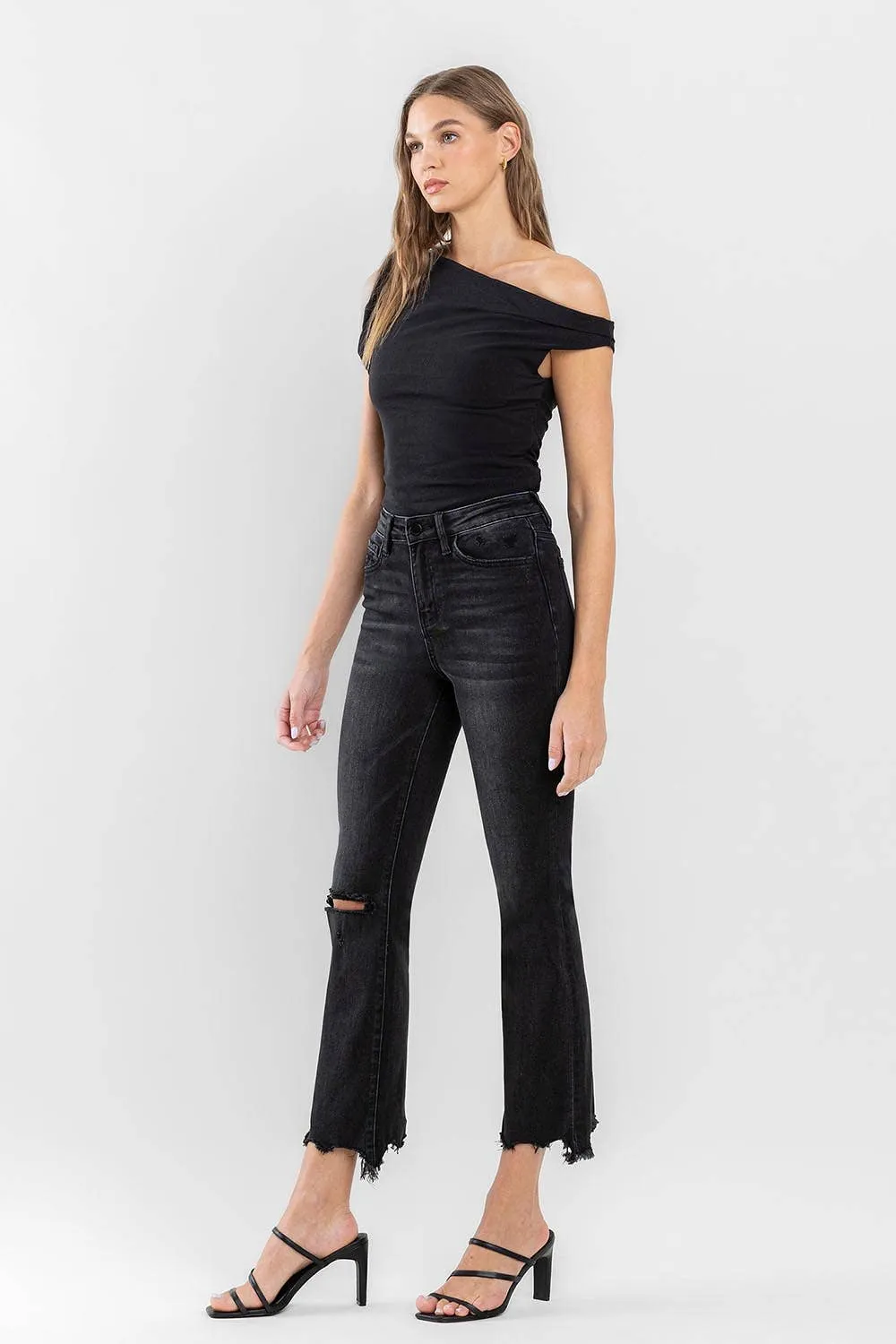 HIGH RISE ANKLE BOOTCUT JEANS F4927: FLAWLESSLY / 31