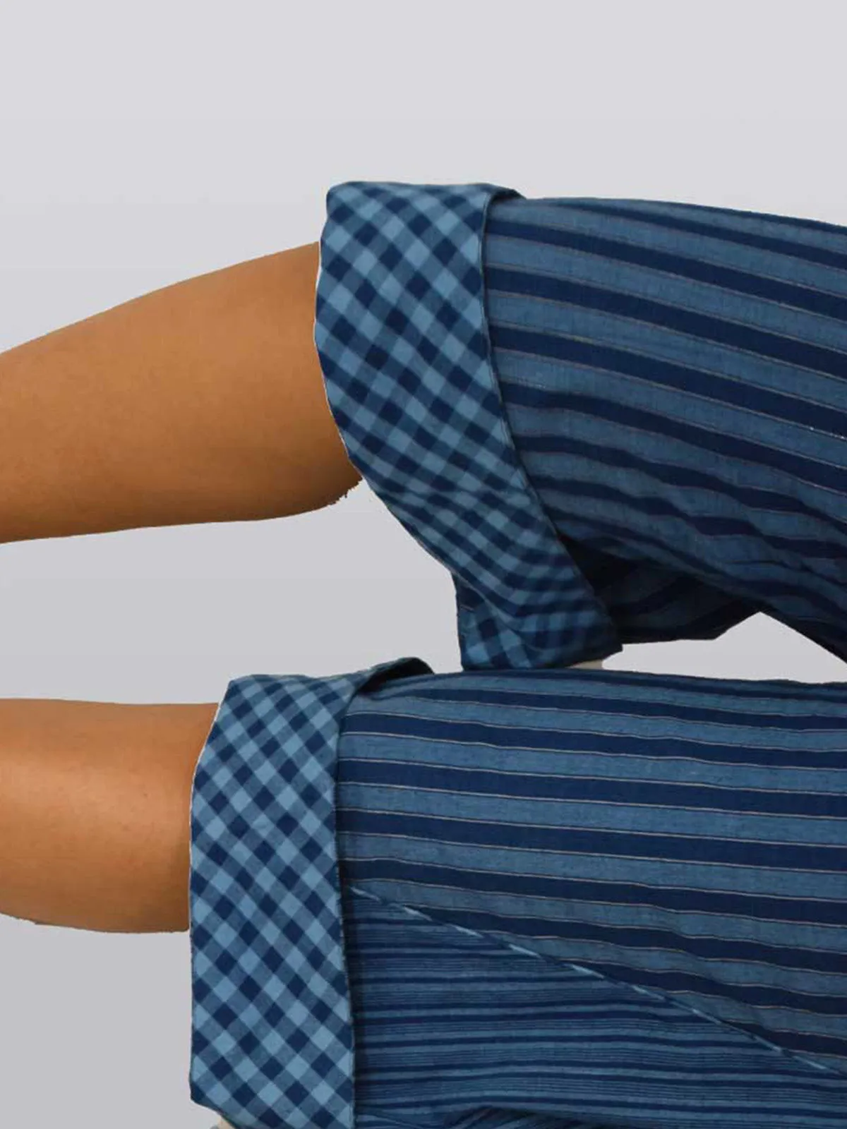 Indigo Handloom Culottes White and Blue