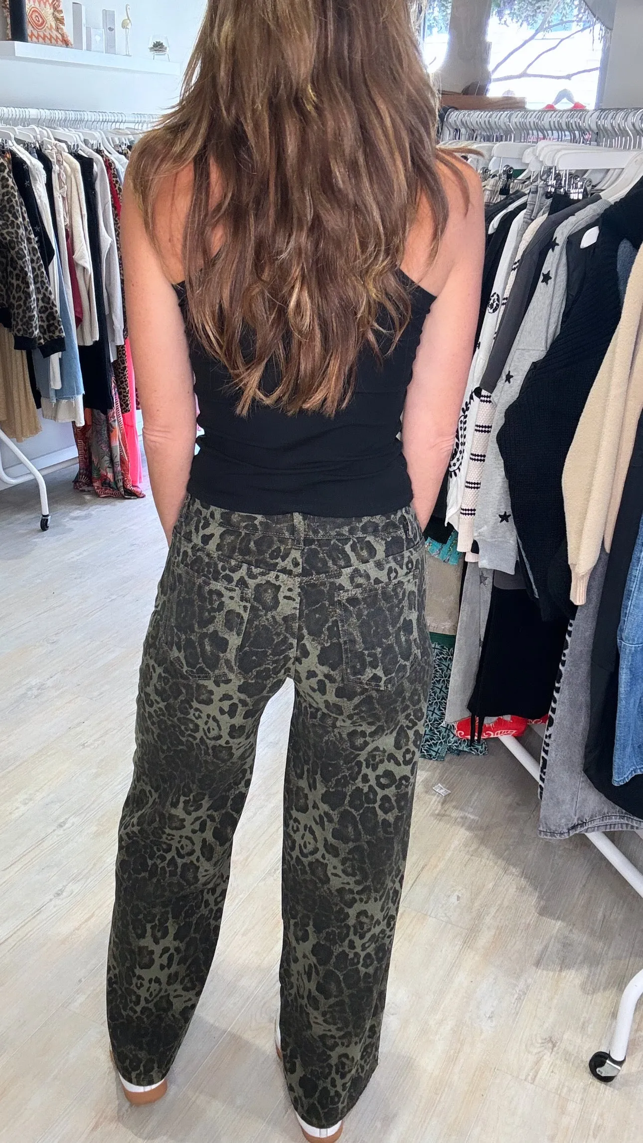 Ivy Khaki Leopard Jeans