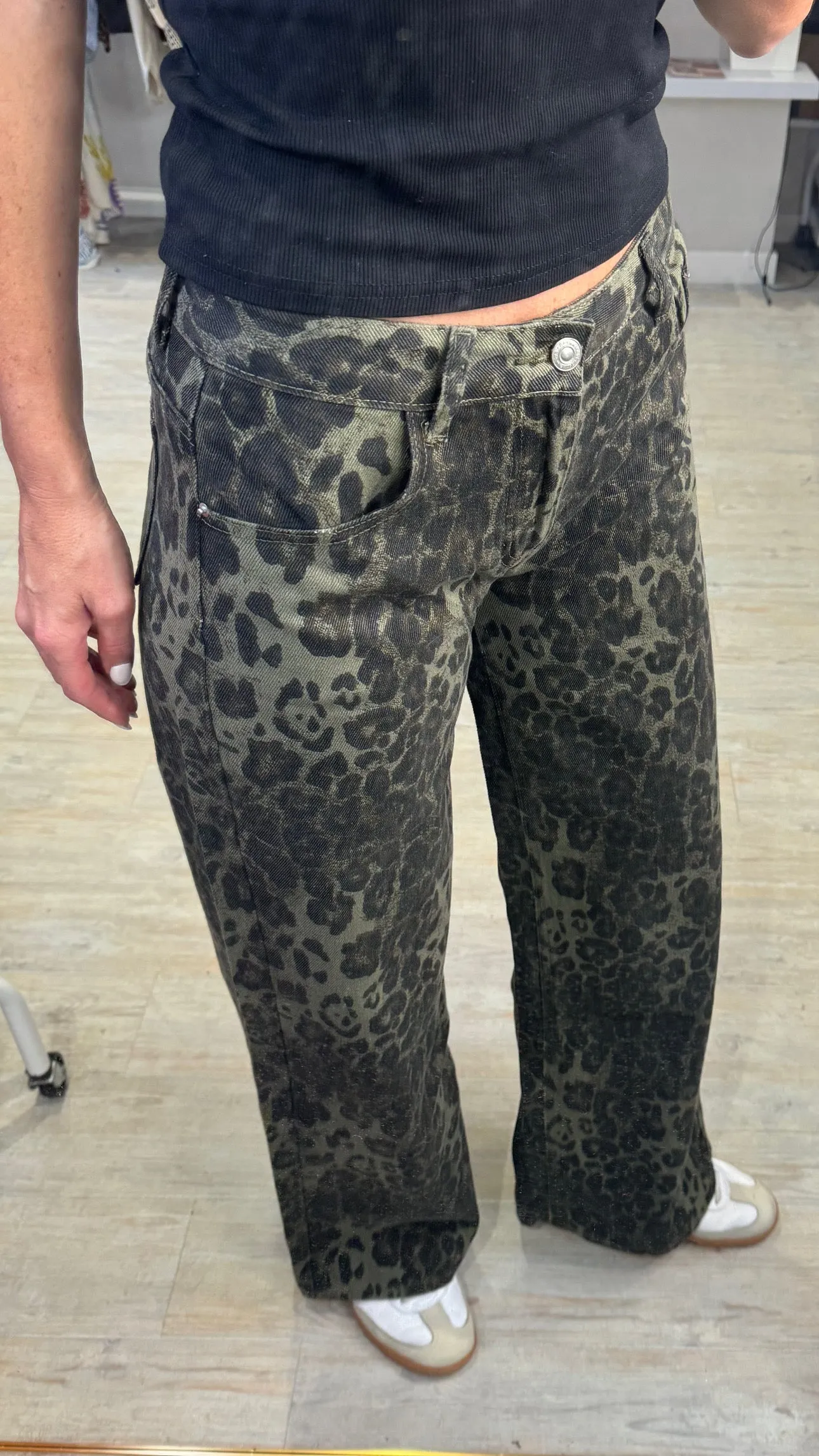 Ivy Khaki Leopard Jeans