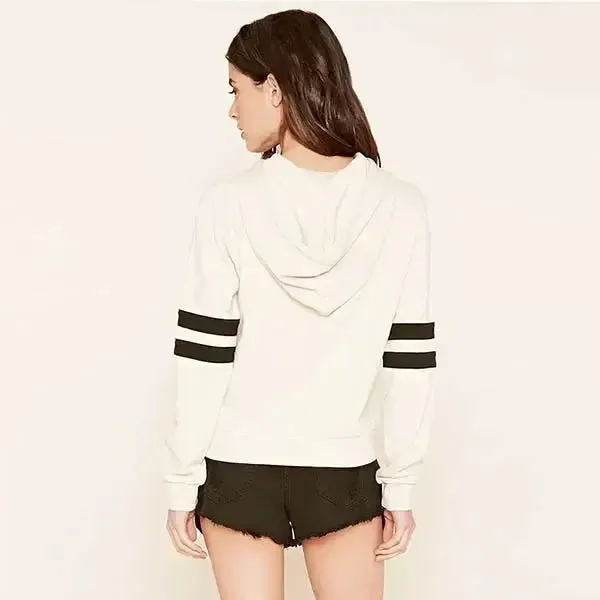 Jogging Suit for Women – Striped Hoodie Two-Piece Set for Casual Daily Wear