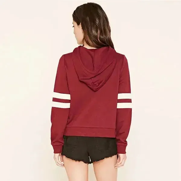 Jogging Suit for Women – Striped Hoodie Two-Piece Set for Casual Daily Wear